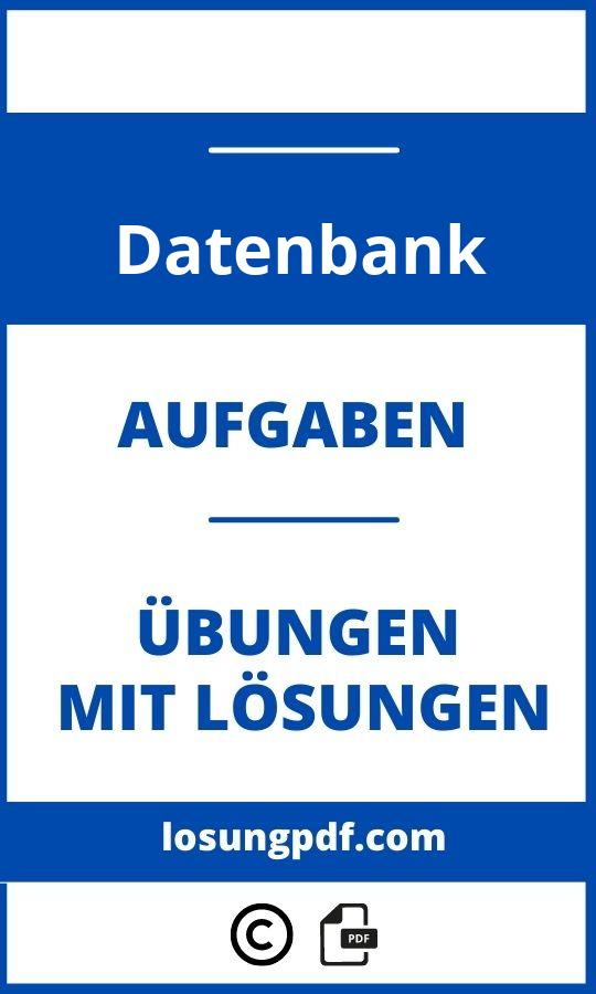 Datenbank Aufgaben Lösungen