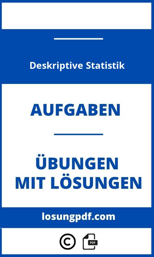 Deskriptive Statistik Übungen Mit Lösungen