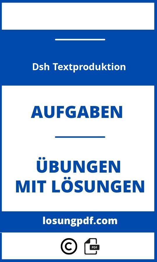 Dsh Textproduktion Übungen