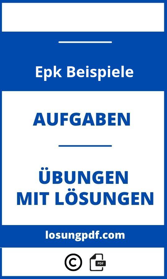 Epk Beispiele Lösungen