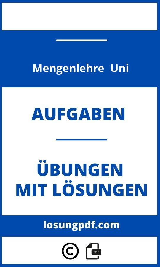 Mengenlehre Aufgaben Und Lösungen Uni