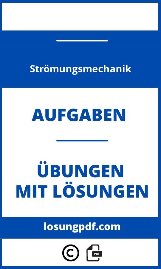 Strömungsmechanik Aufgaben Lösungen