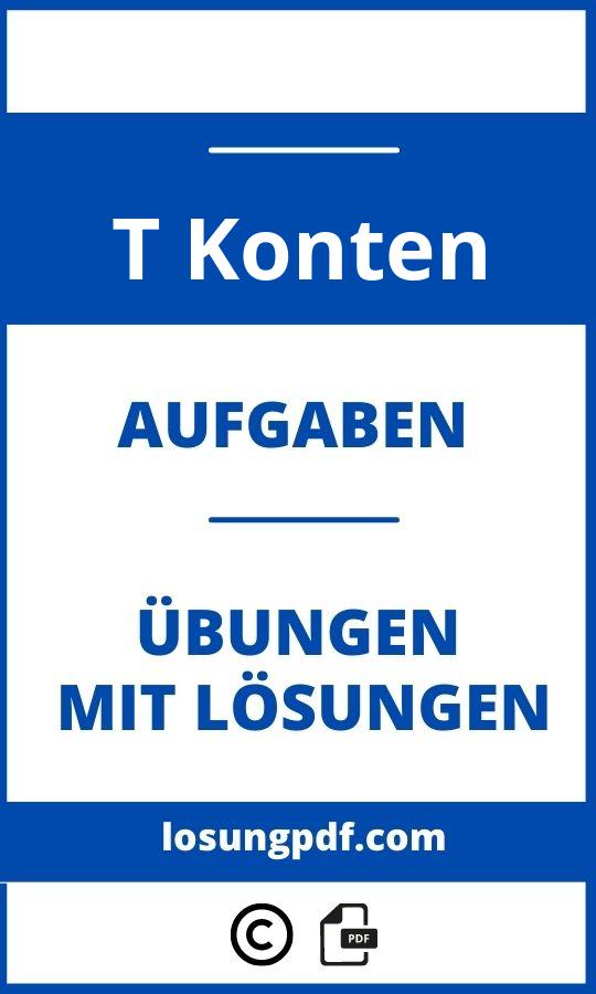 T Konten Übungen Mit Lösungen